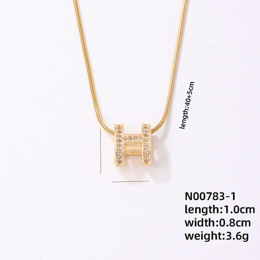 08 gold+white diamond H-chain 40+5cm
