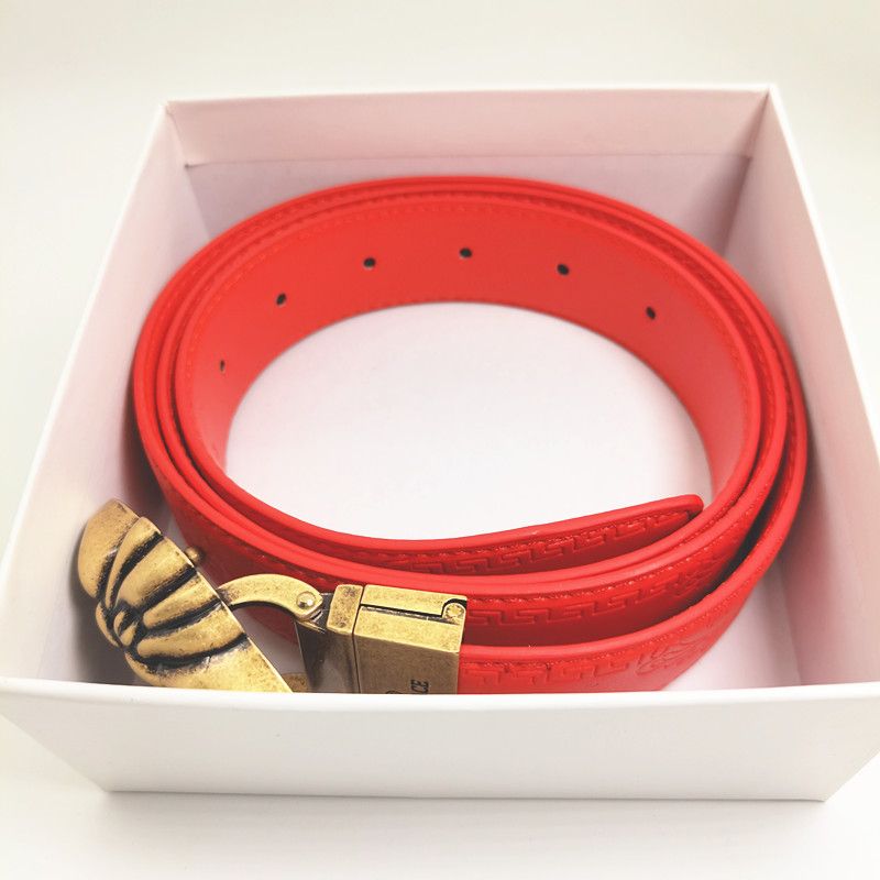 Red belt + bronze gold buckle