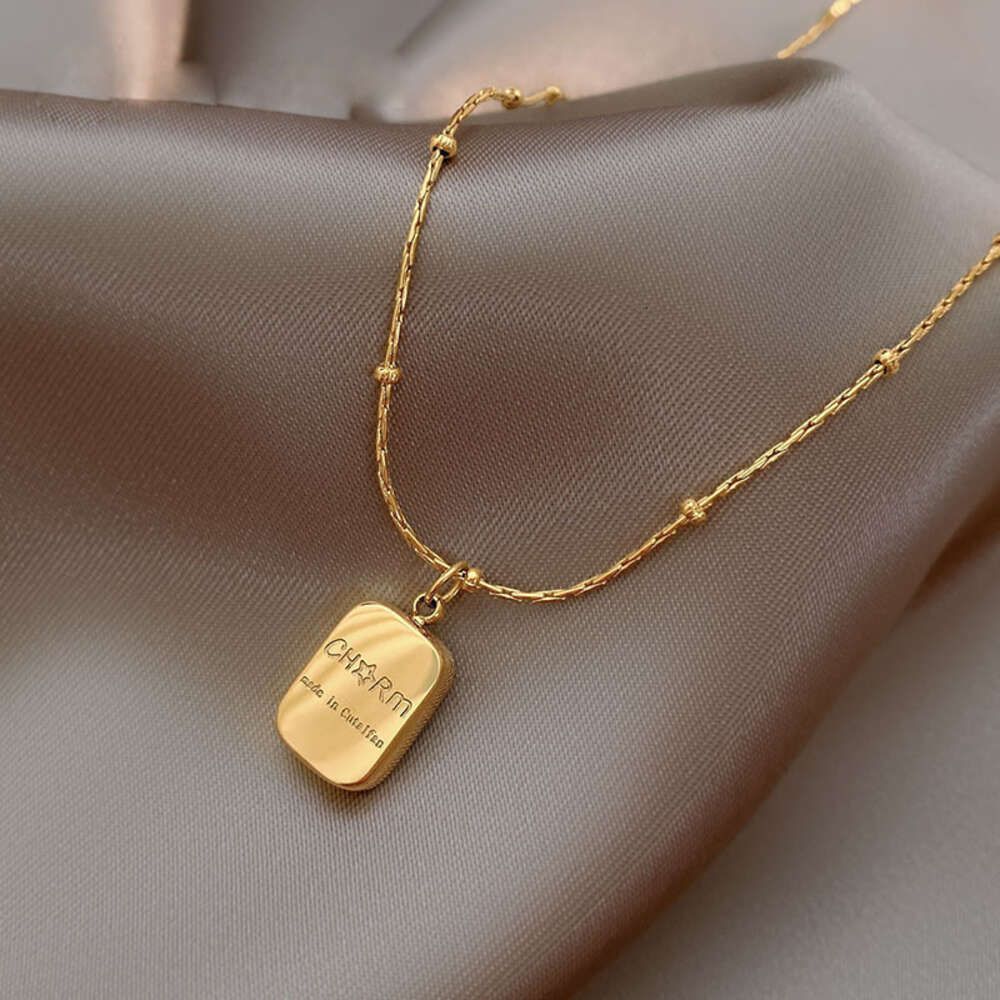 8455 Alphabet Gold Coin Necklace