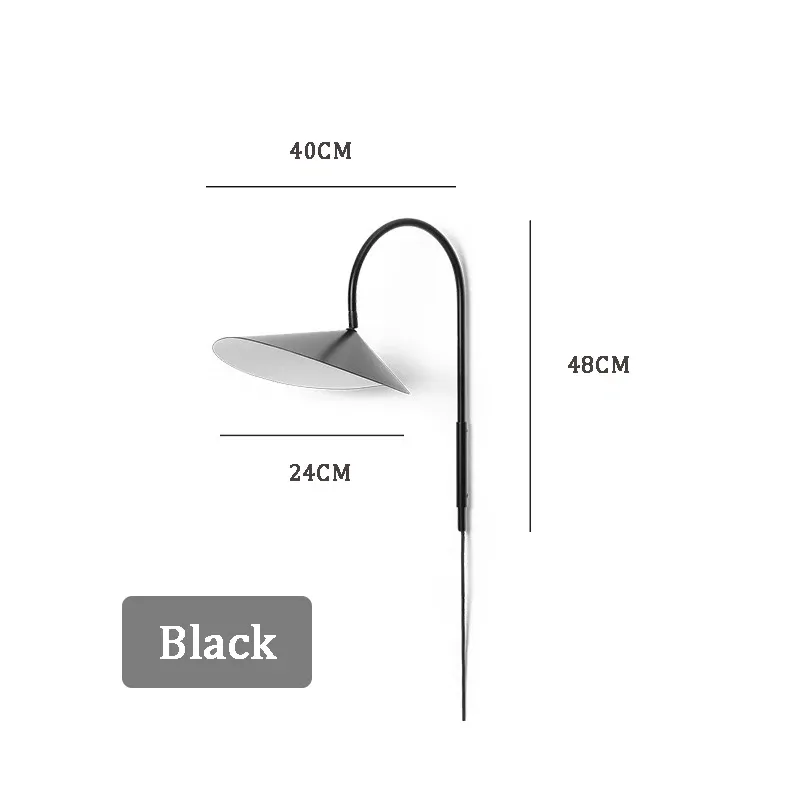 No Bulb Wall Control Black