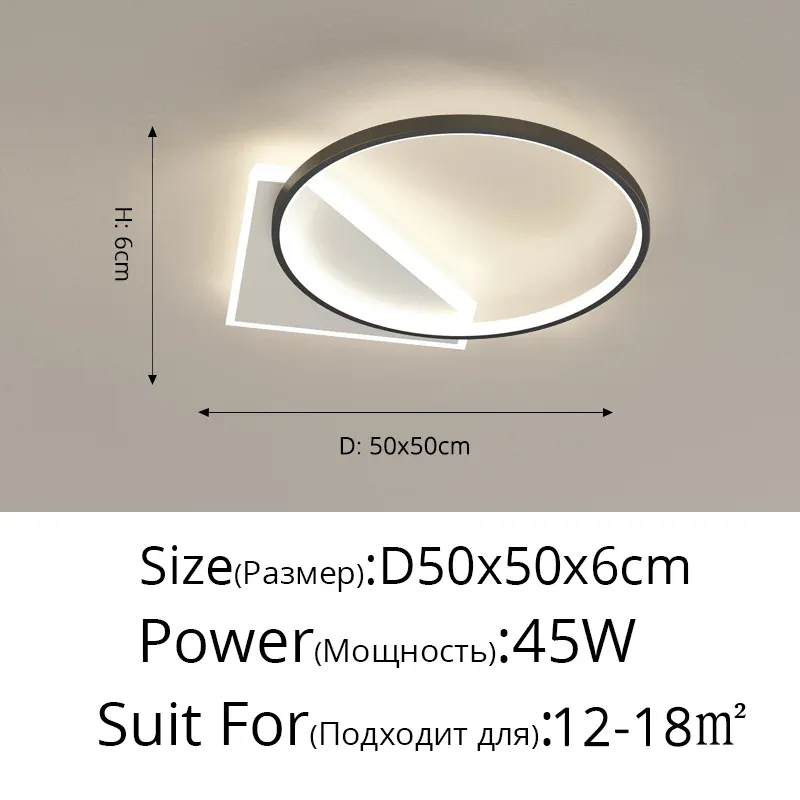 Branco quente sem controle remoto um estilo 50x6cm