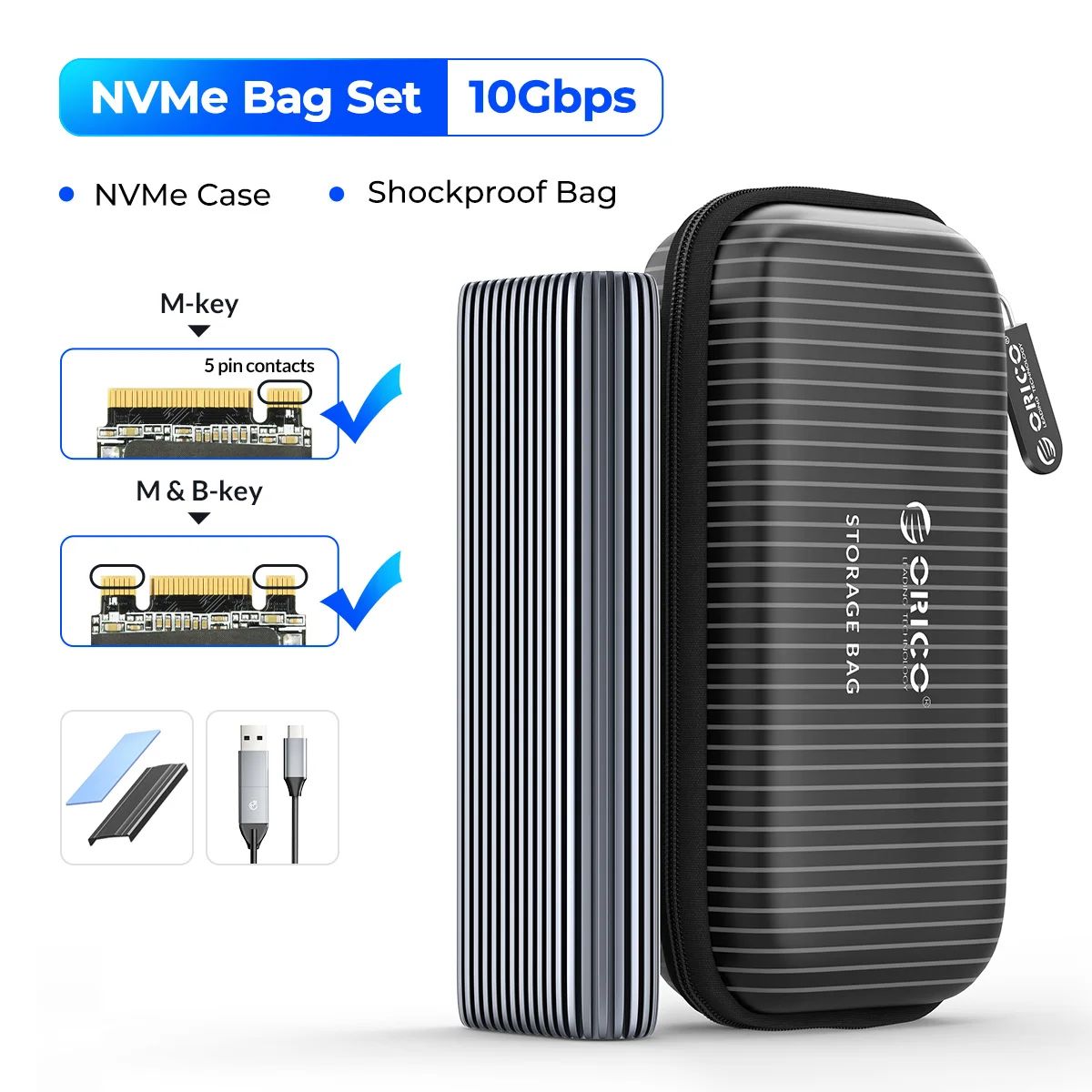 Couleur: ensemble de sacs NVME -10 Gops