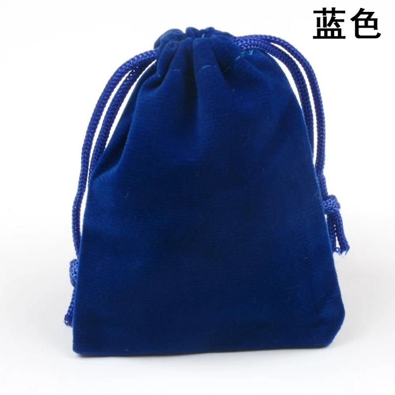 Sac en tissu de flanelle 7x9cm Bleu royal