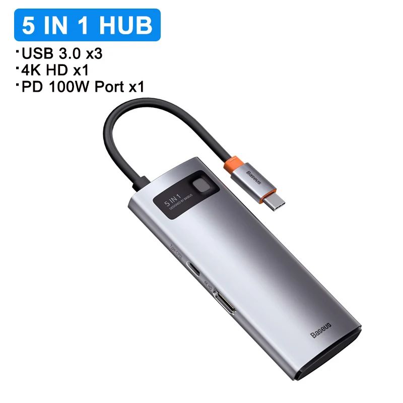 5 em 1 hub USB C