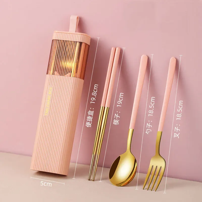 3pcs Gold Pink