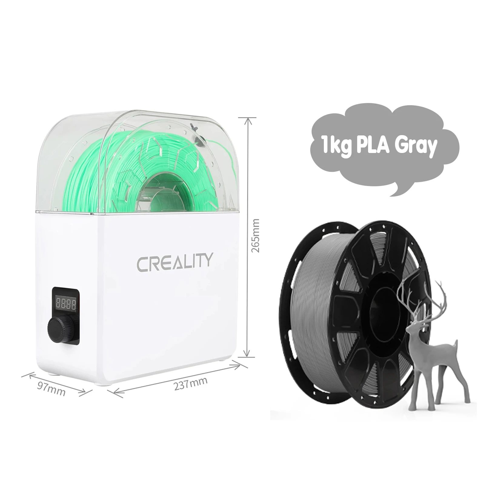 Plug-Ajouter à 1kg PLA Gray