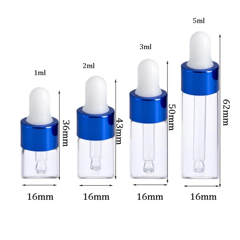 1 ml klart blått lock