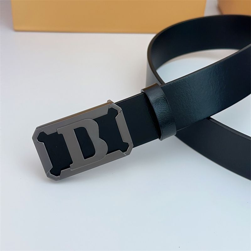 NO.5 black silver gray buckle