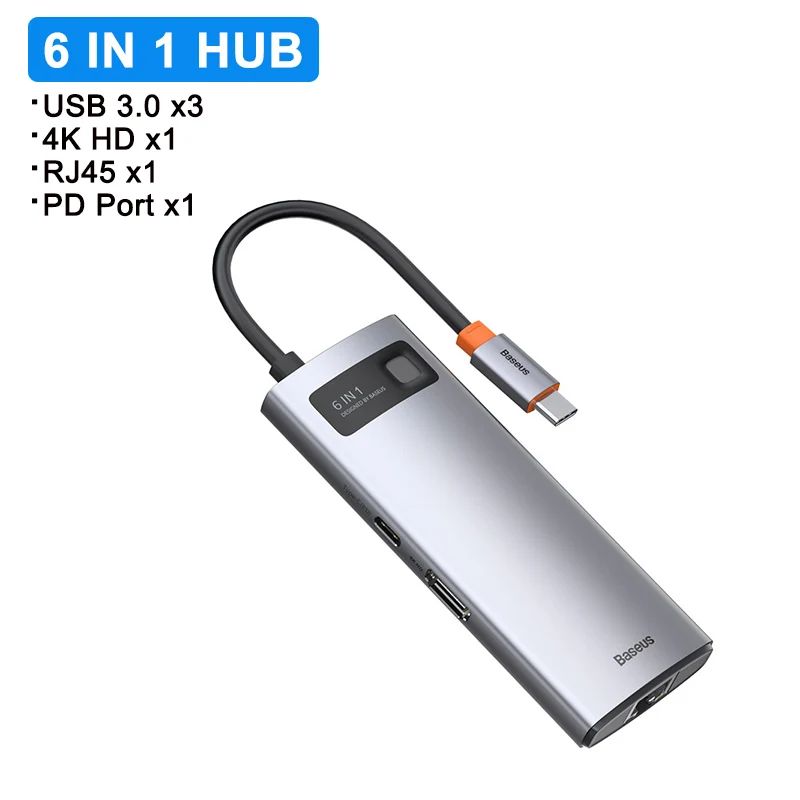 6 em 1 hub USB C