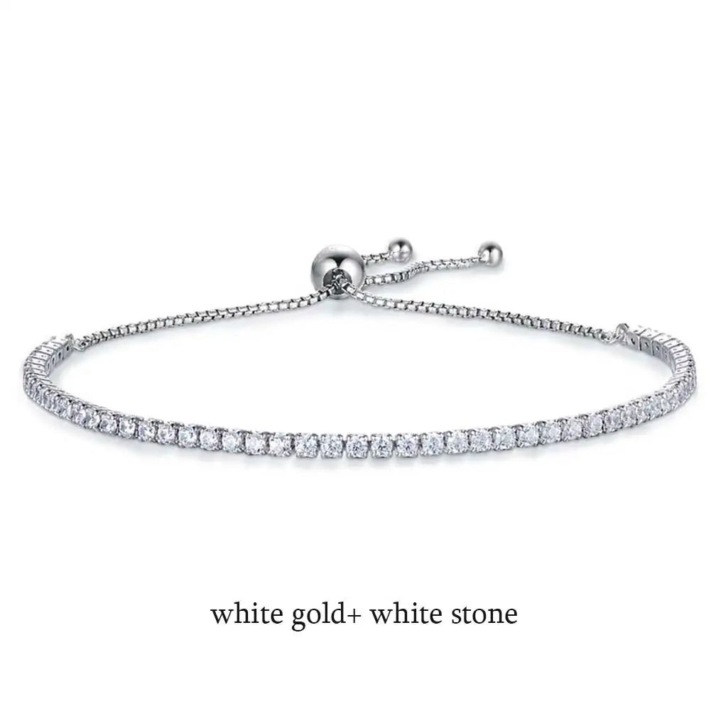 Couleur des gemmes: blanc en or blanc cz