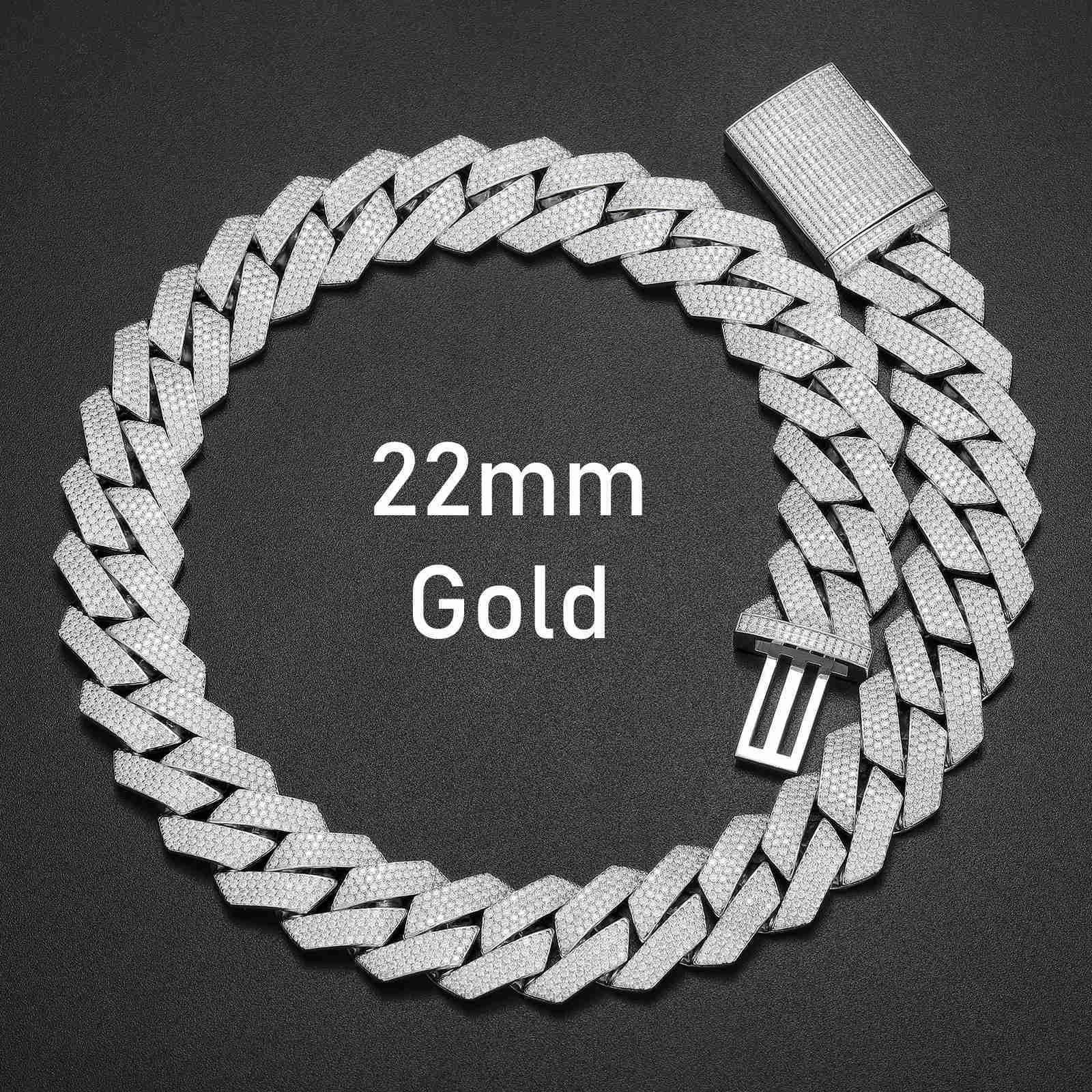 22mm 4 Row-gold-9inches(22.5cm)