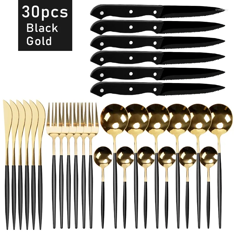 30PCS black gold