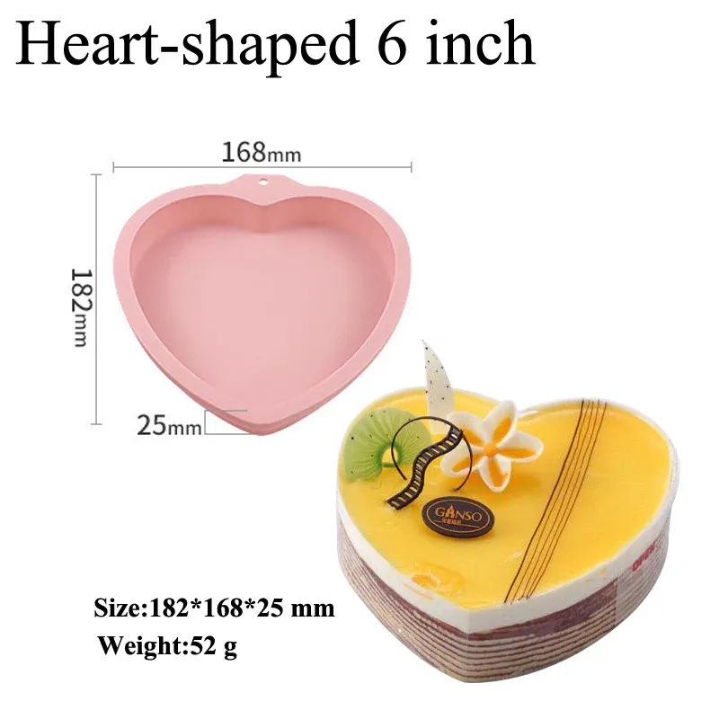 Heart shaped 6 inch