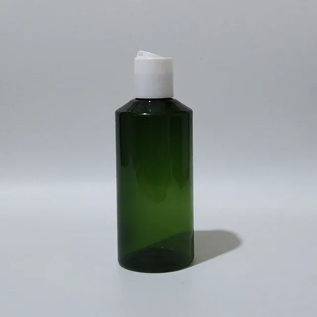 Plastica da 200 ml di bottiglia verde bianca