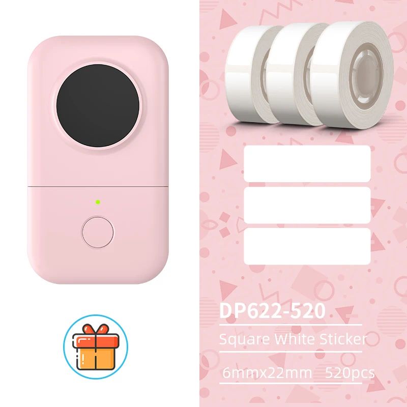 Pink-white 6x22mm