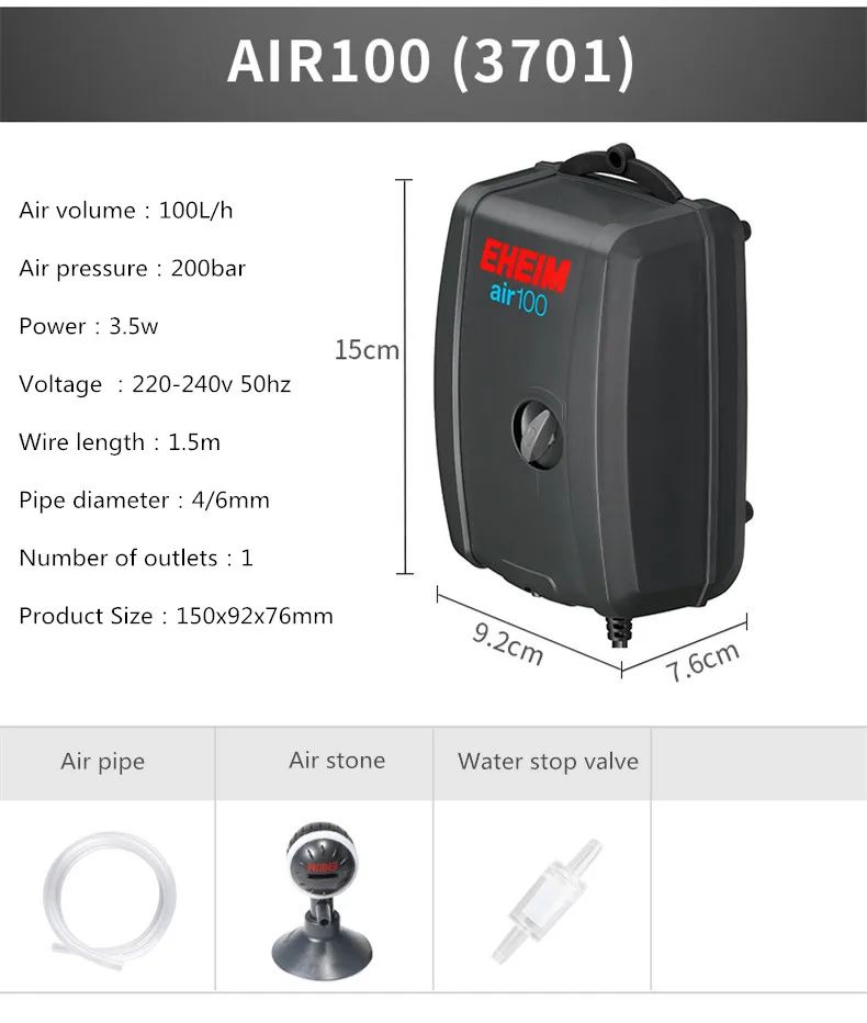 Eheim Air Pump 100-UK adapter plug