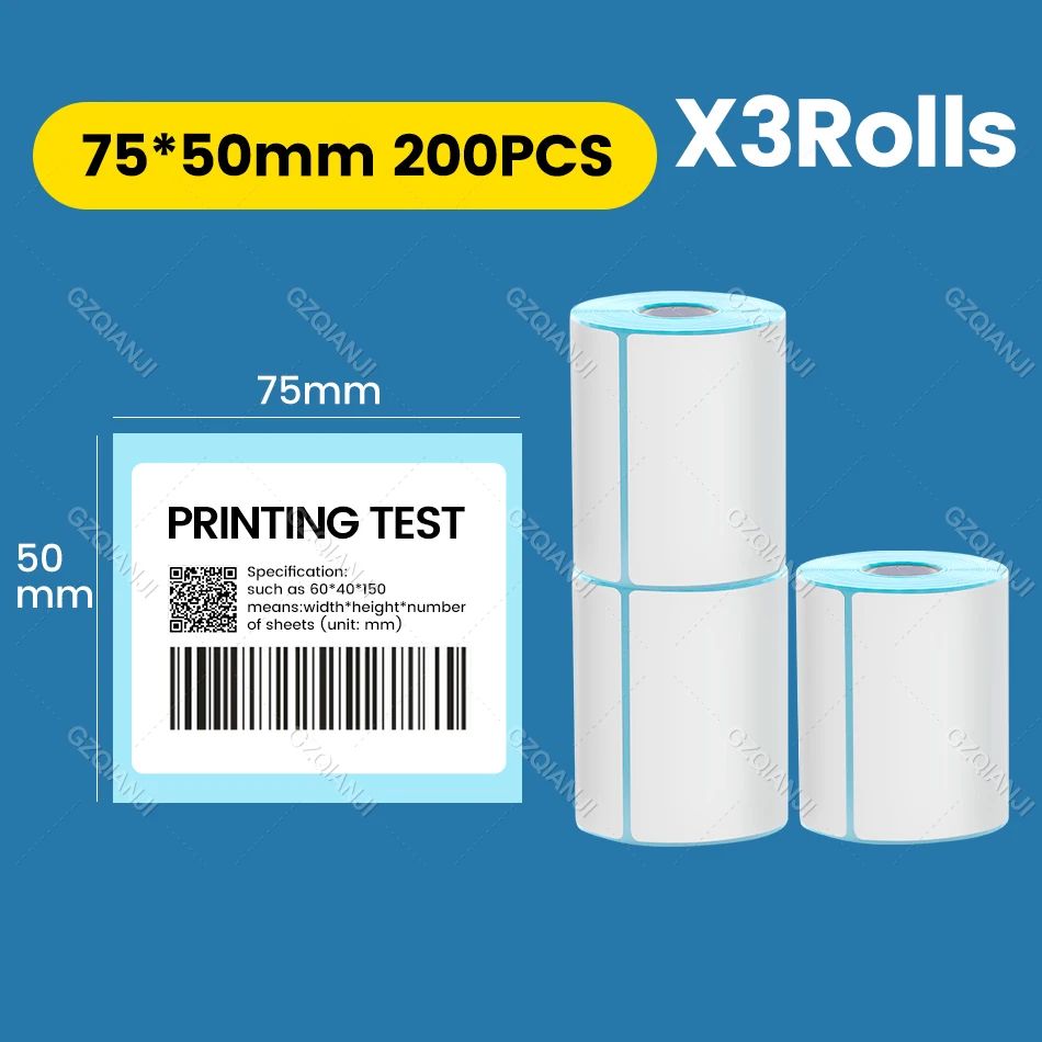 Farbe: 3Rolls 75x50mm200pcs