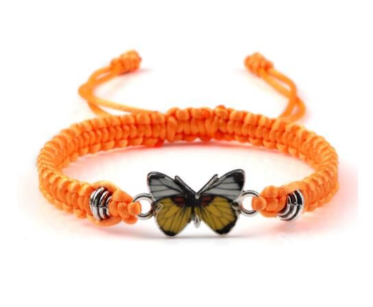 Linha laranja - borboleta amarela