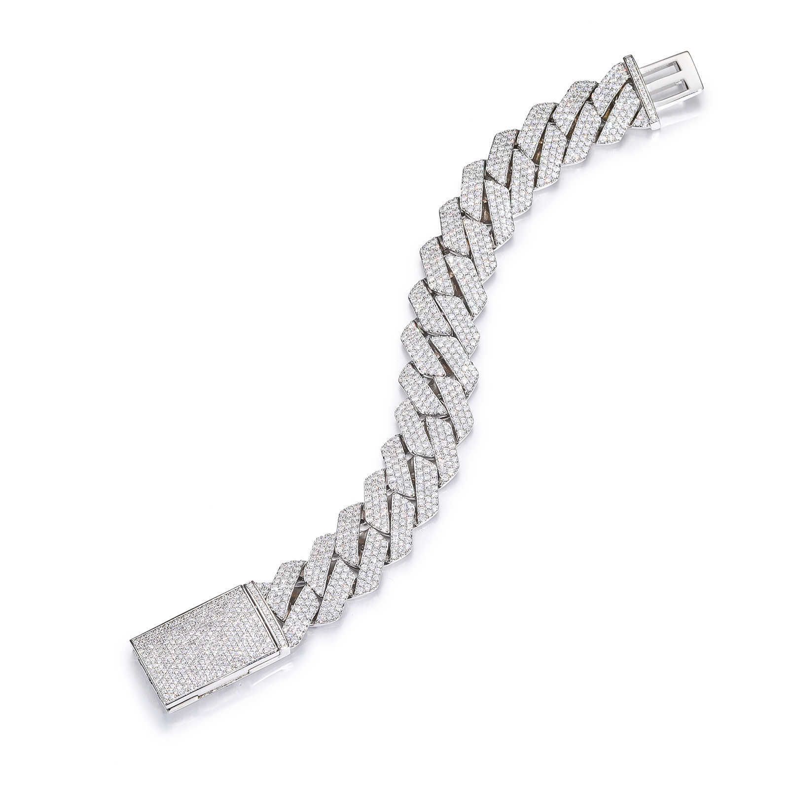 16mm 3 Row-white Gold-6inches(15cm)