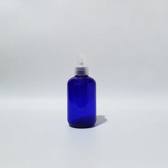 200mlのプラスチックブルーボトルクリア