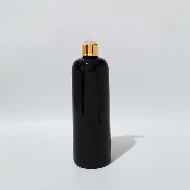 500 ml di oro nero in plastica in plastica trasparente