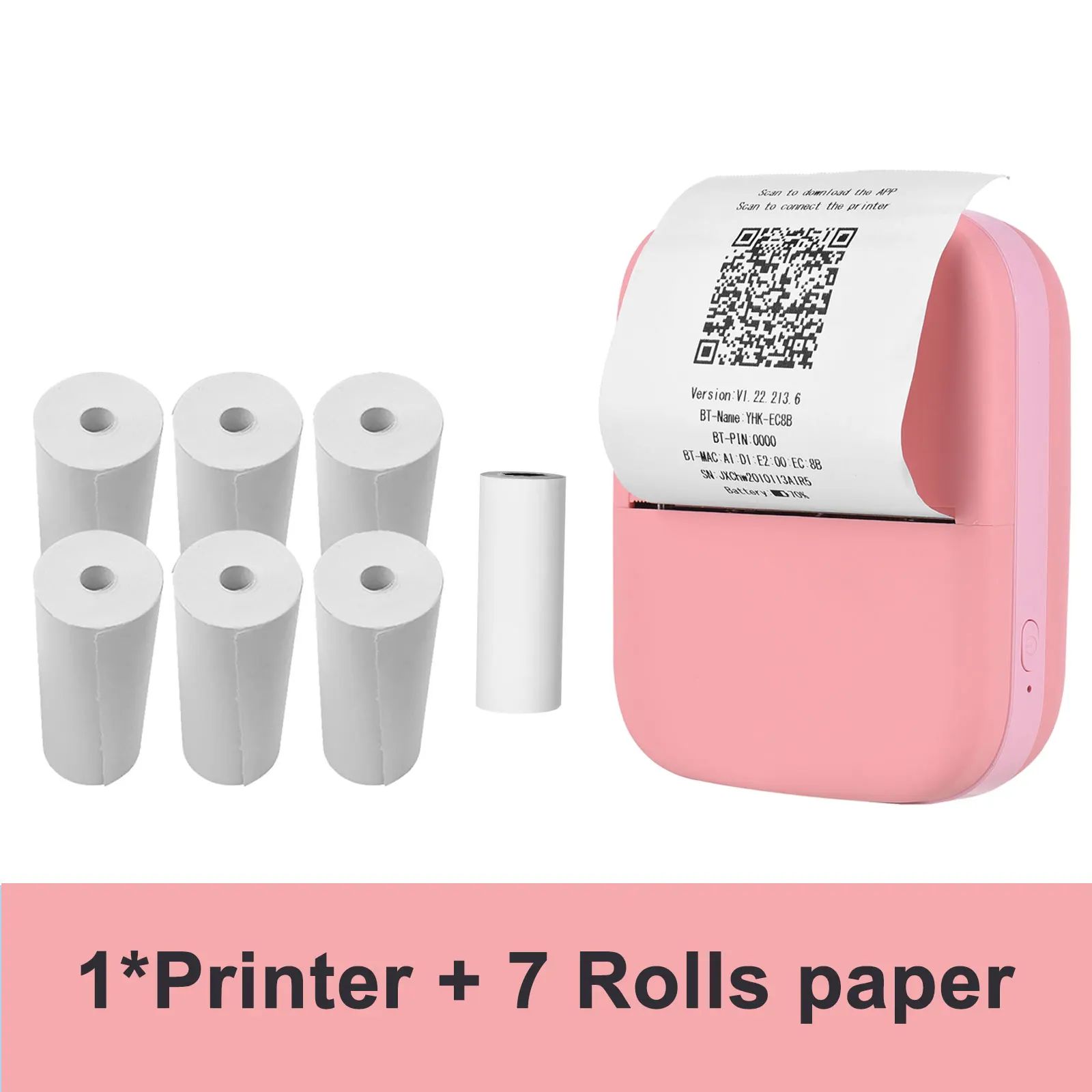 color:Pink Printer 7Roll