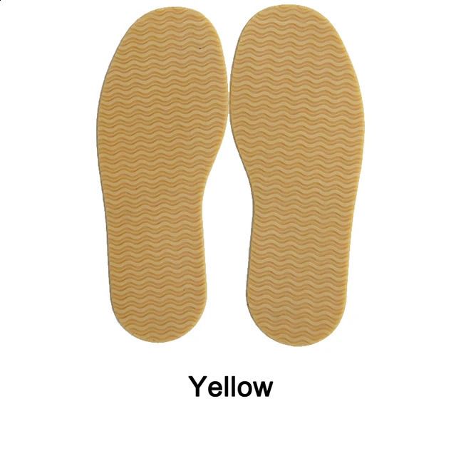 Żółta podeszwa obuwia