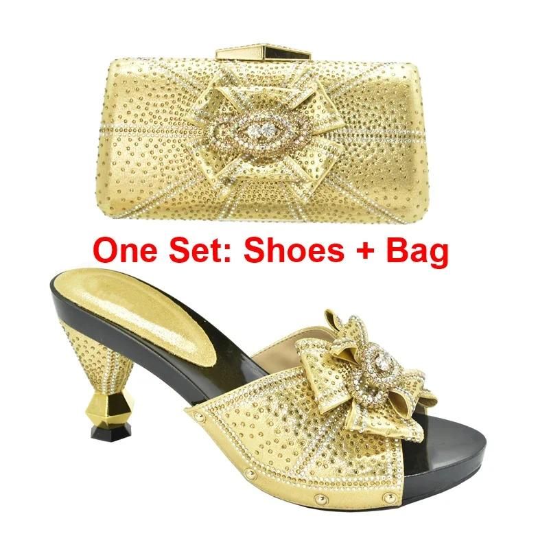 Gold Shoes and Bag