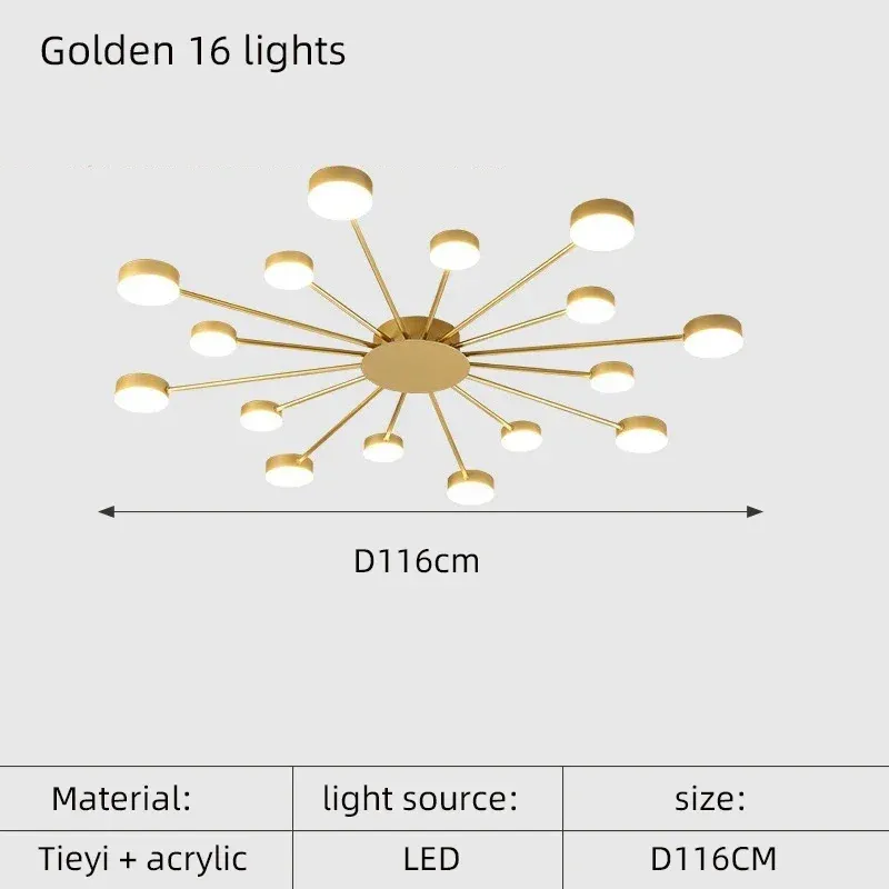 Gold léger chaud 16 lumières