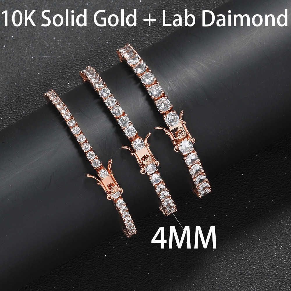 Diamante de laboratorio de 4 mm, 10 k + 6 pulgadas