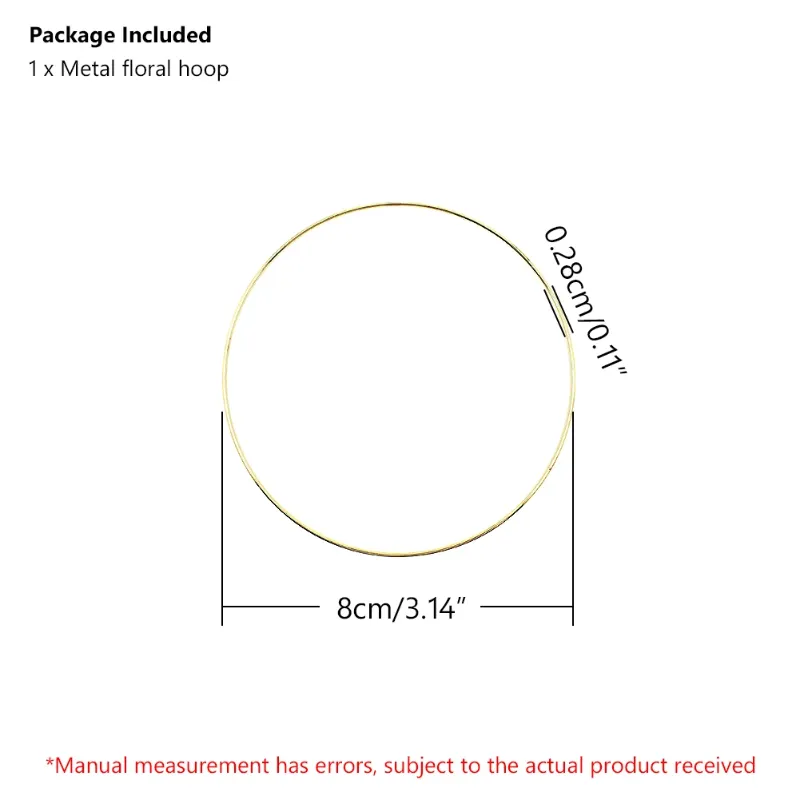 1 st 8cm metallring