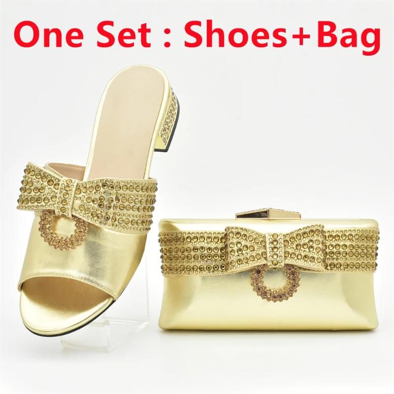 Gold Shoes and Bag