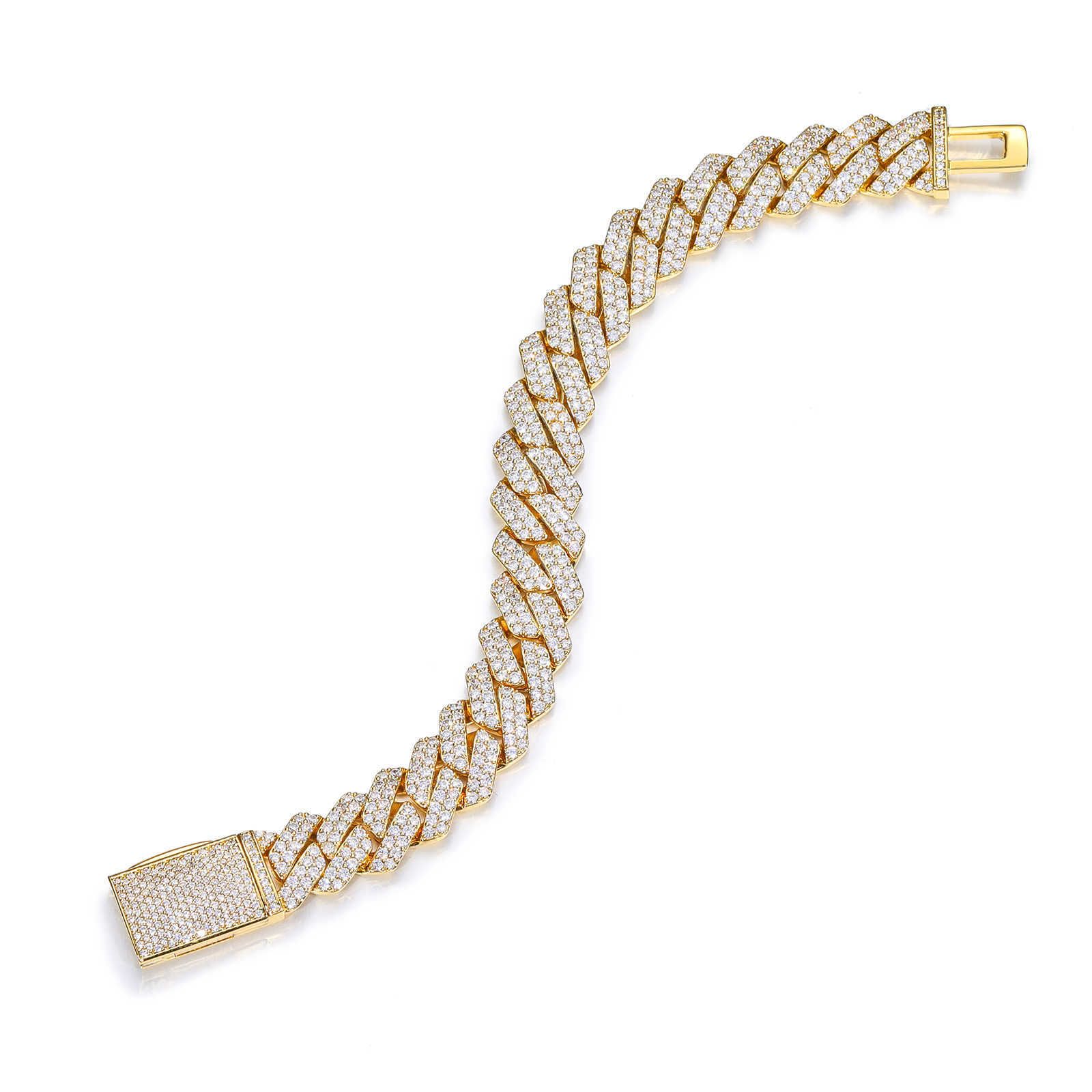 14mm 2 Row-gold-7inches(17.5cm)