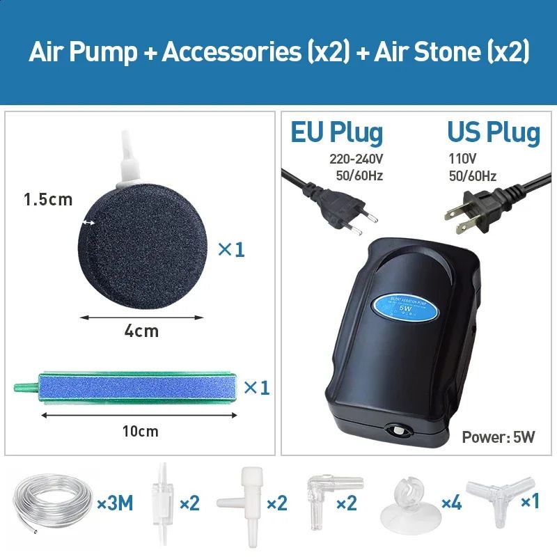 مجموعة مضخة الهواء CE-EU Plug 220-240V