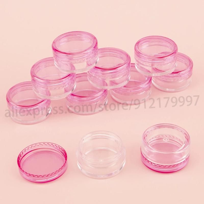 Plastic 100 stcs x 3 ml helder roze