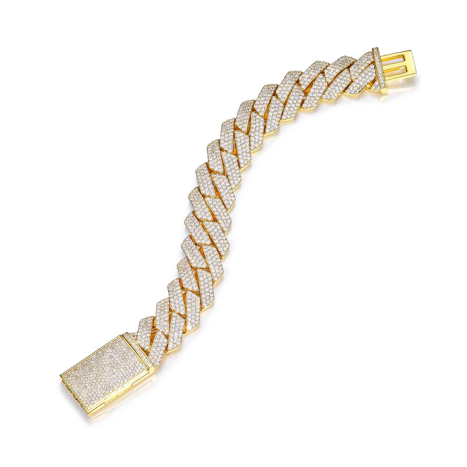 16mm 3 Row-gold-6inches(15cm)