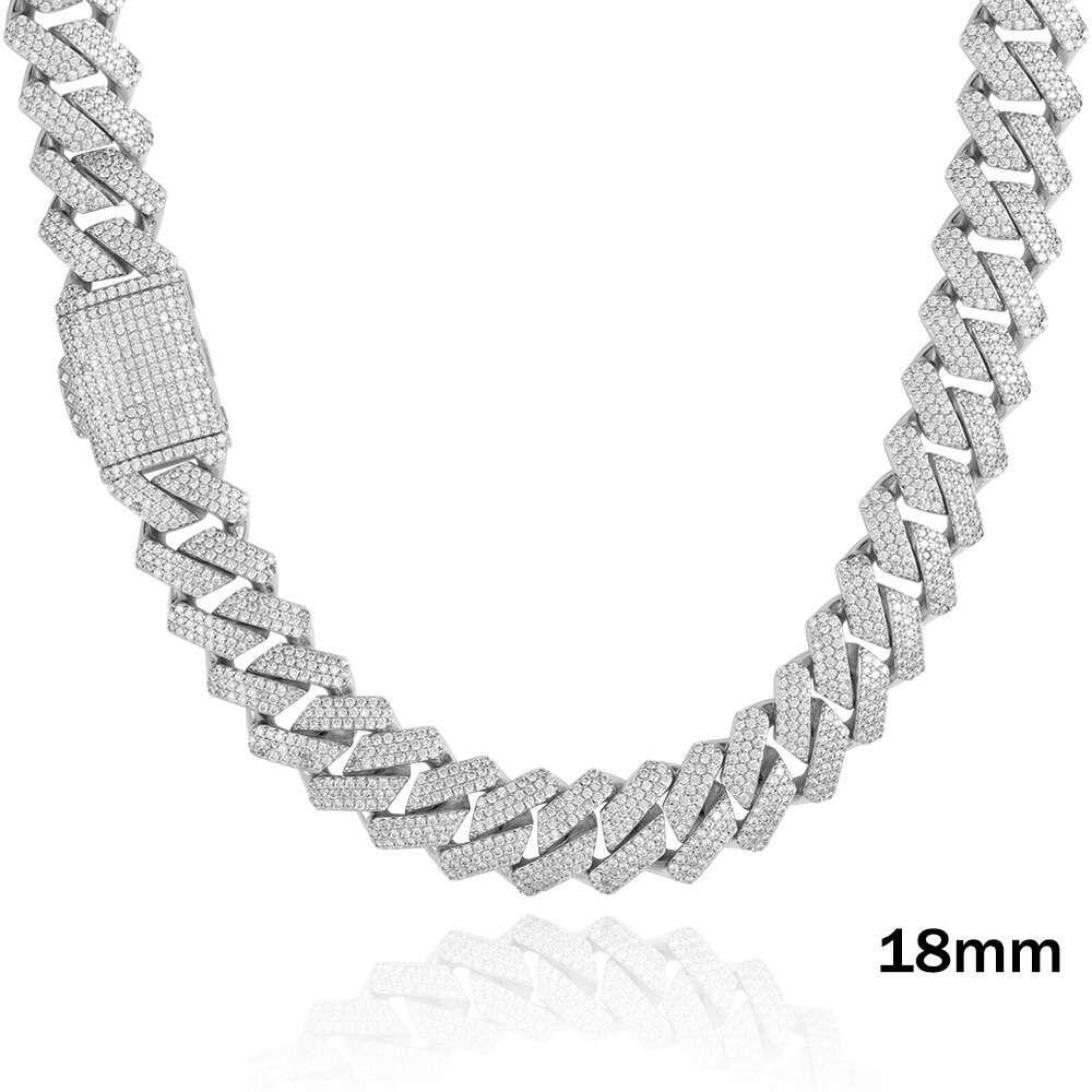 18 mm-zilver-necklace 16 in (40.64 cm)