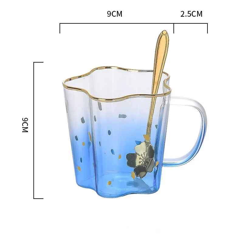 Blue cup ad spoon