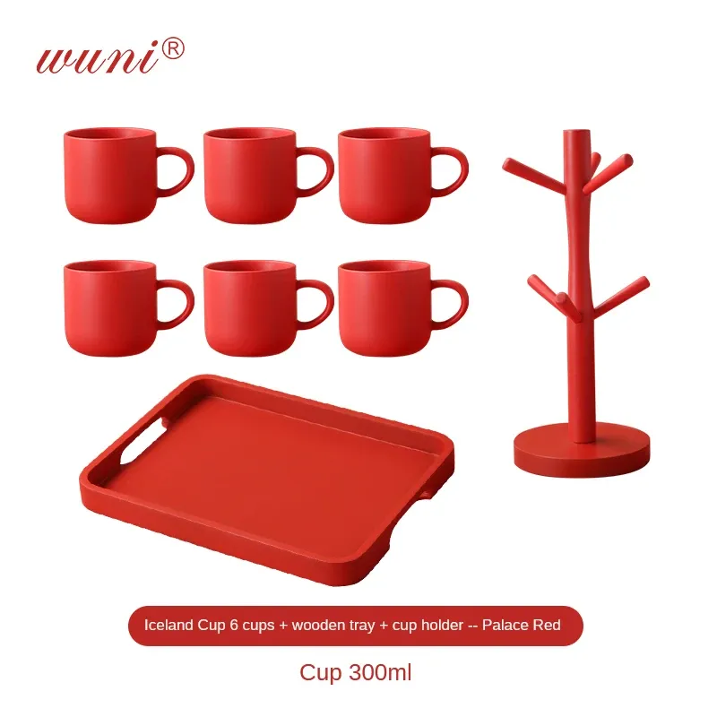 6 cup and stand tray