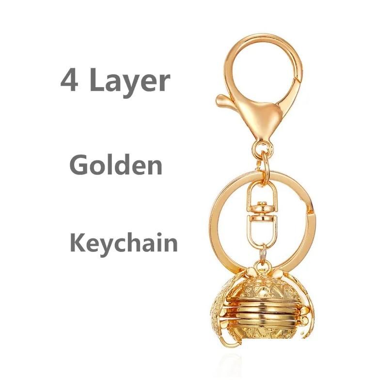 Keychain de ouro de 4 camadas