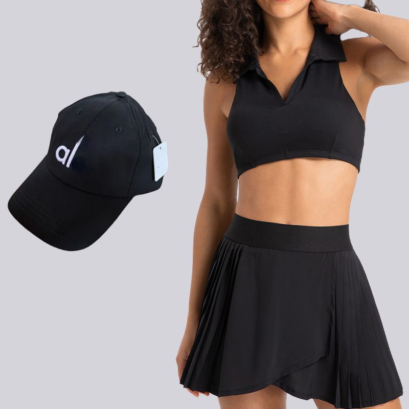 Black【Tops+skirt+cap】