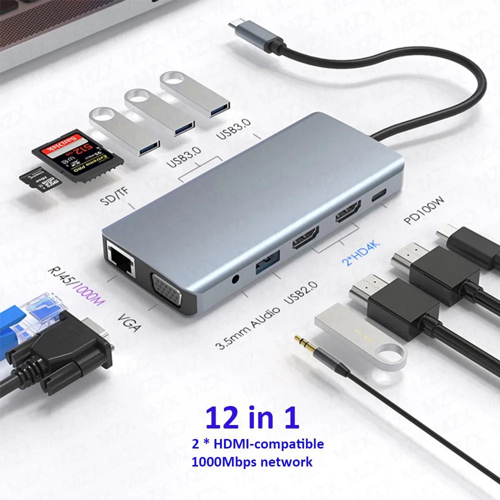 Rahmenfarbe: 12in1 2xHD 1000 Mbit / s