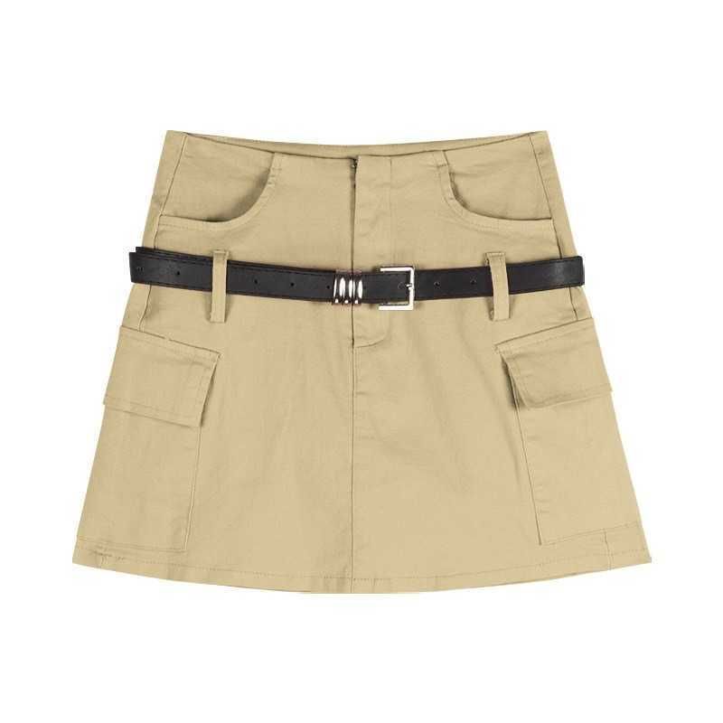 Khaki Belt Skirt