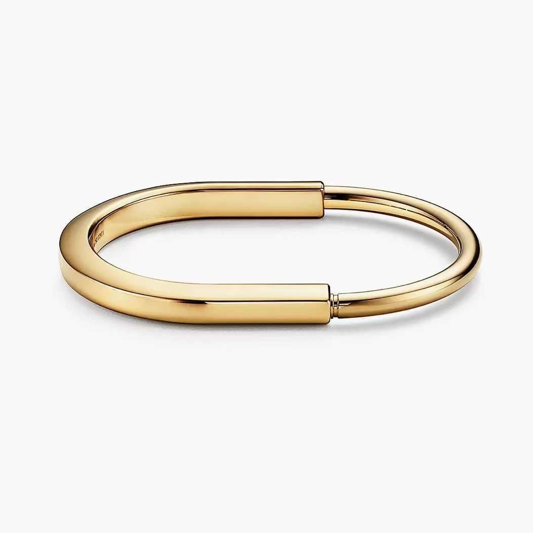 Lock Bracelet Gold (smooth Face)