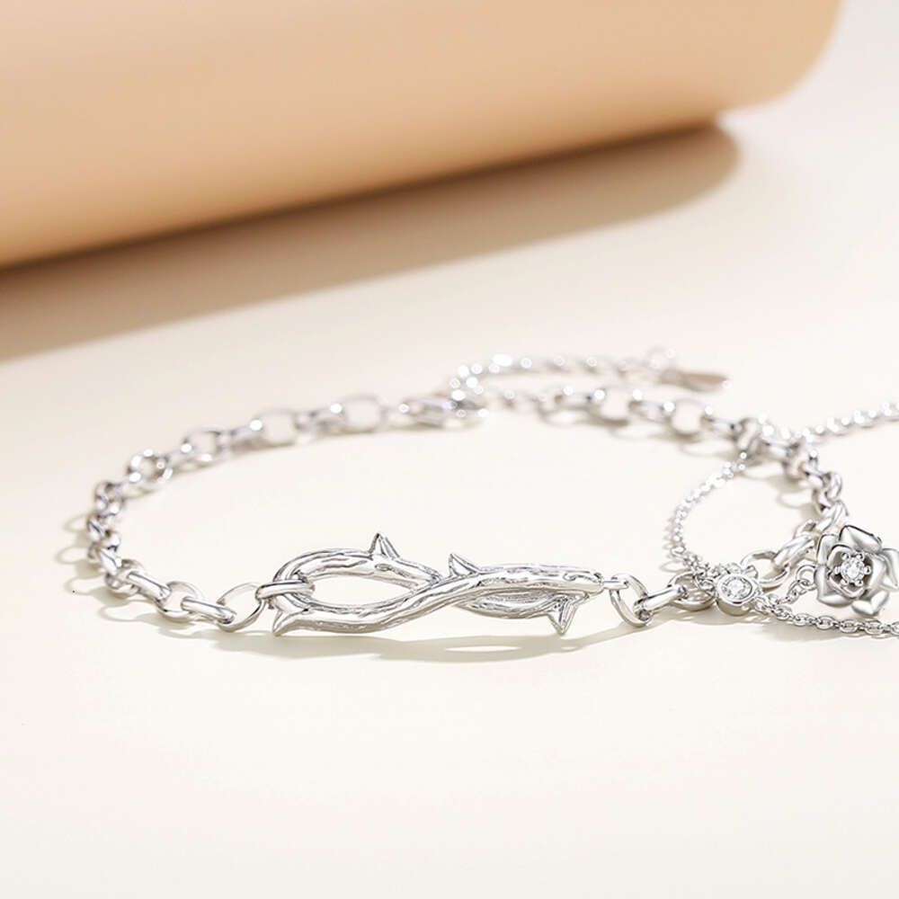 Men # 039; s Thorn Bracelet-925 Silver