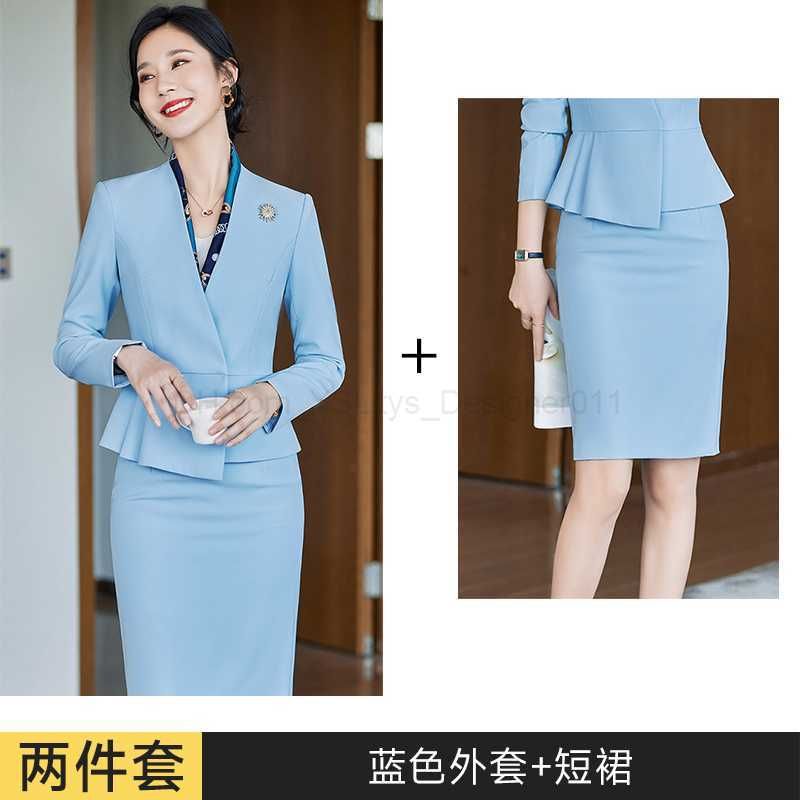 Blue Suit Skirt