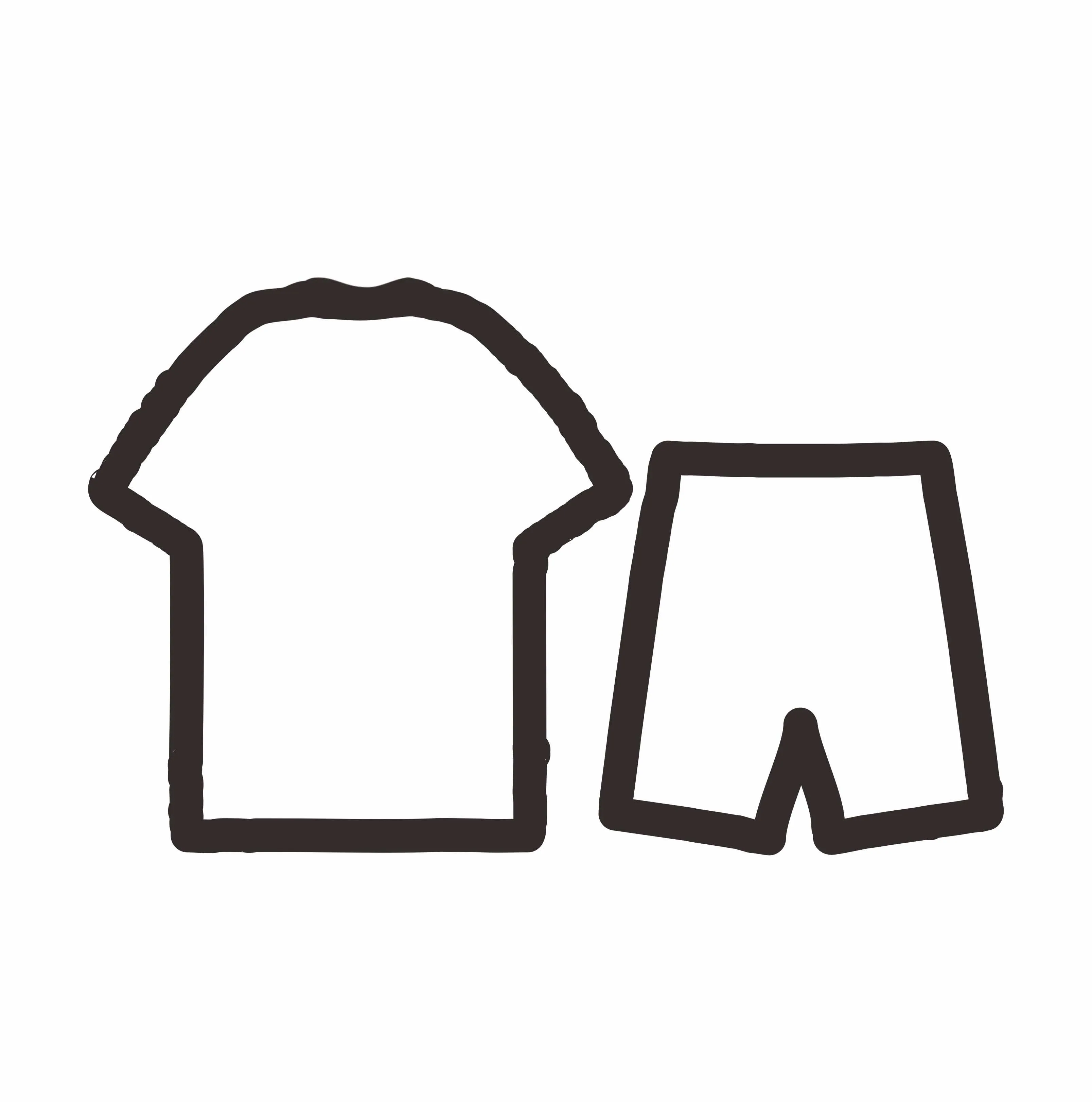 Tシャツ+ショートパンツ