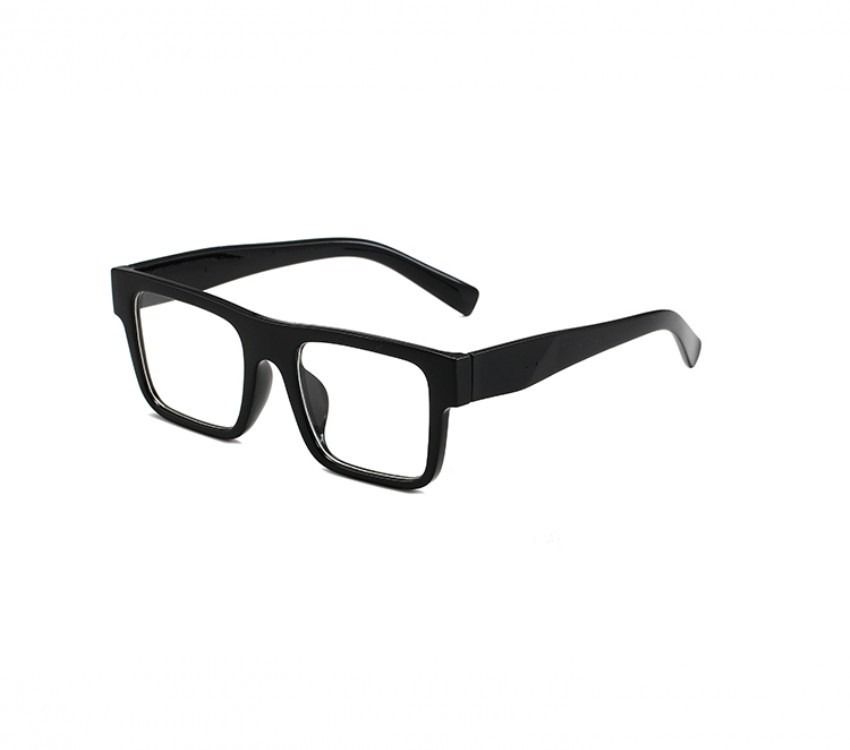 Black frame clear lens