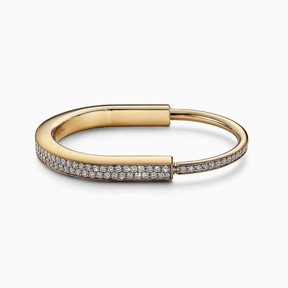 Lock Bracelet Gold (full Diamond)