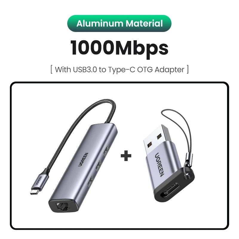 Cor: USB-C 1000Mbps OTG